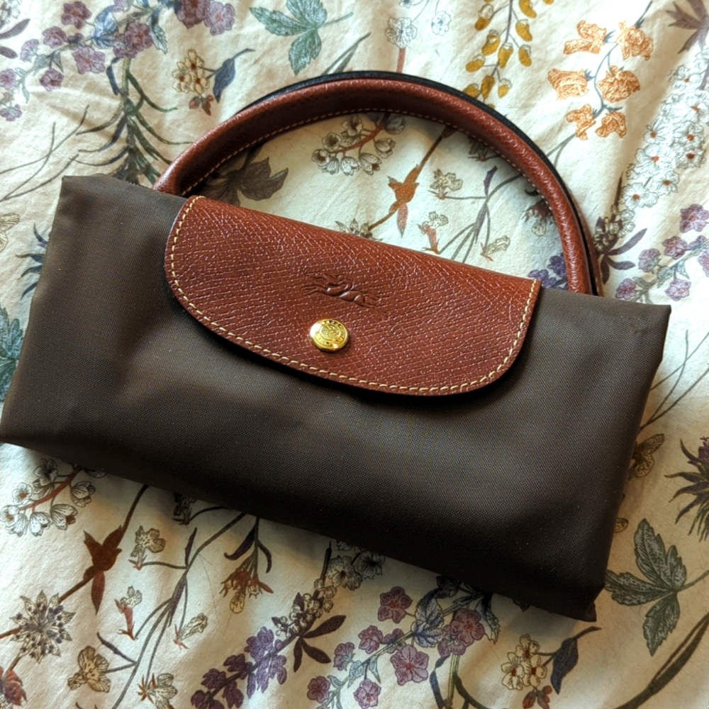 large LongChamp Le Pliage Olive Green bag